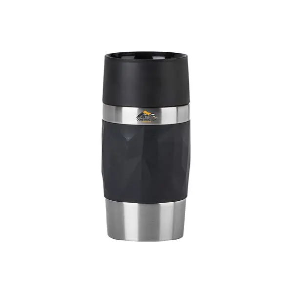 Tefal Travel Mug Compact 0.3L  Keeps drinks 3 hours warm and 6 hours cold Trendy colours Personalisation with a full colour print, engraving andsleeve