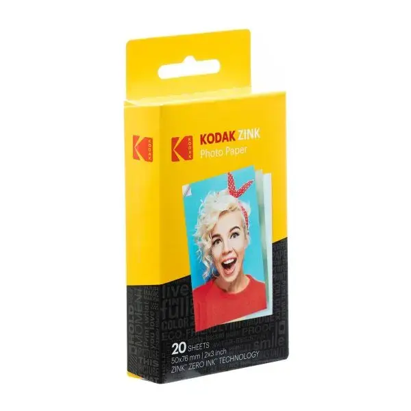 Kodak Zink 2x3″ Pack 20 pcs  Photo paper for the Kodak Printomatic Contains 20 pieces