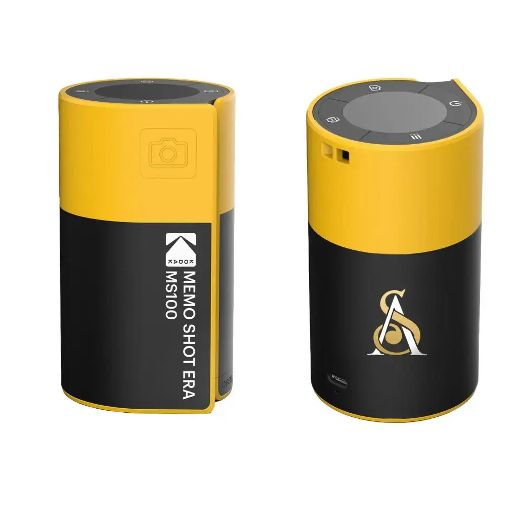 Kodak Memo Shot Era Yellow  Take a photo, create & print Thermal ink-free technology and high resolution of 300 dpi USB–C charging capability Connect to KODAK app  Personalise with a full-colour print and sleeve