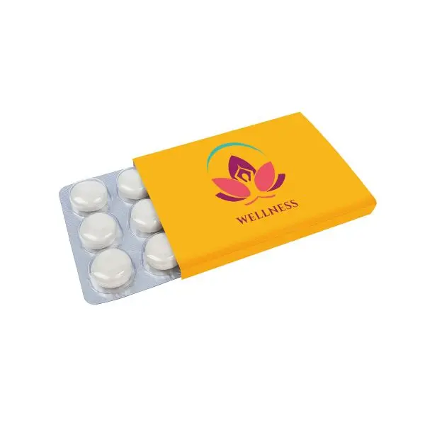 Mentos Gum Mint 12 pcs  Available in Breeze Mint and Mighty Mint Contains 12 pieces Personalisation with a sleeve