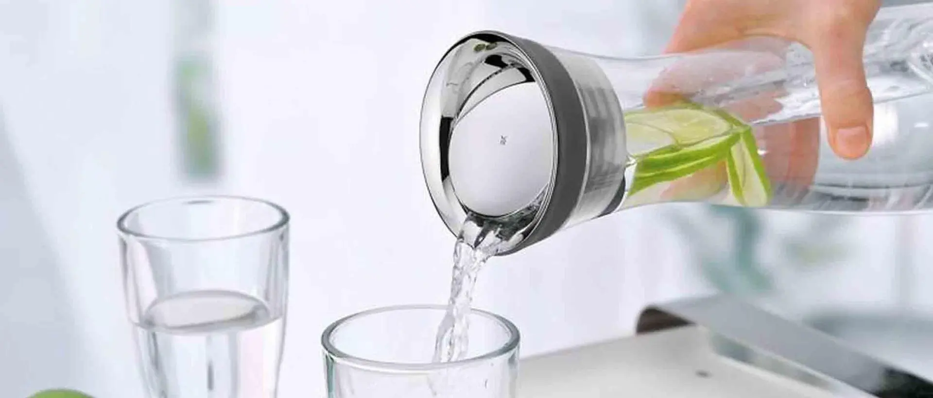 Water Decanter  Serve water in style with a water carafe, add ice cubes and fruit to complete the experience.