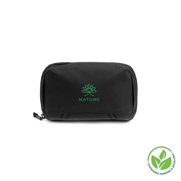 Peak Design Tech Pouch  100% recycled nylon shell Origami-style pockets Elastic accessory loops Exterior handles Personalisation with a thermal print