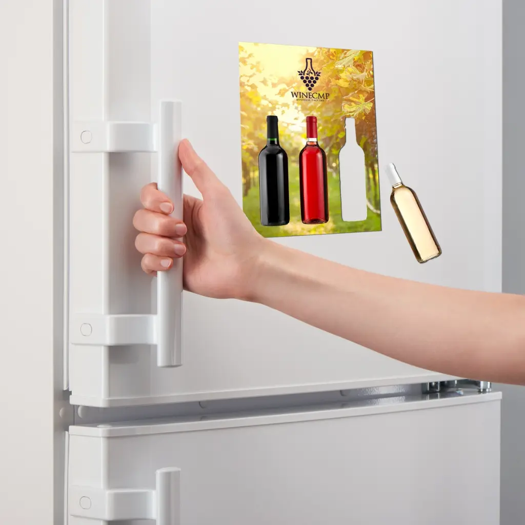 fridge magnet wine design